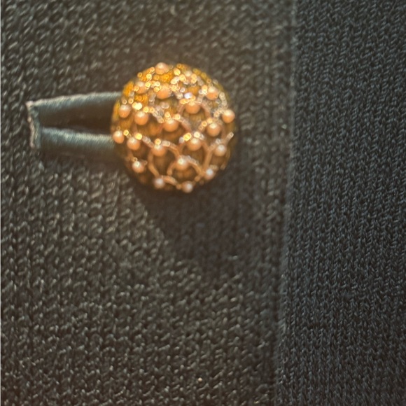 St. John Collection Green Blazer with Logo Buttons Leather Trim - Picture 5 of 8